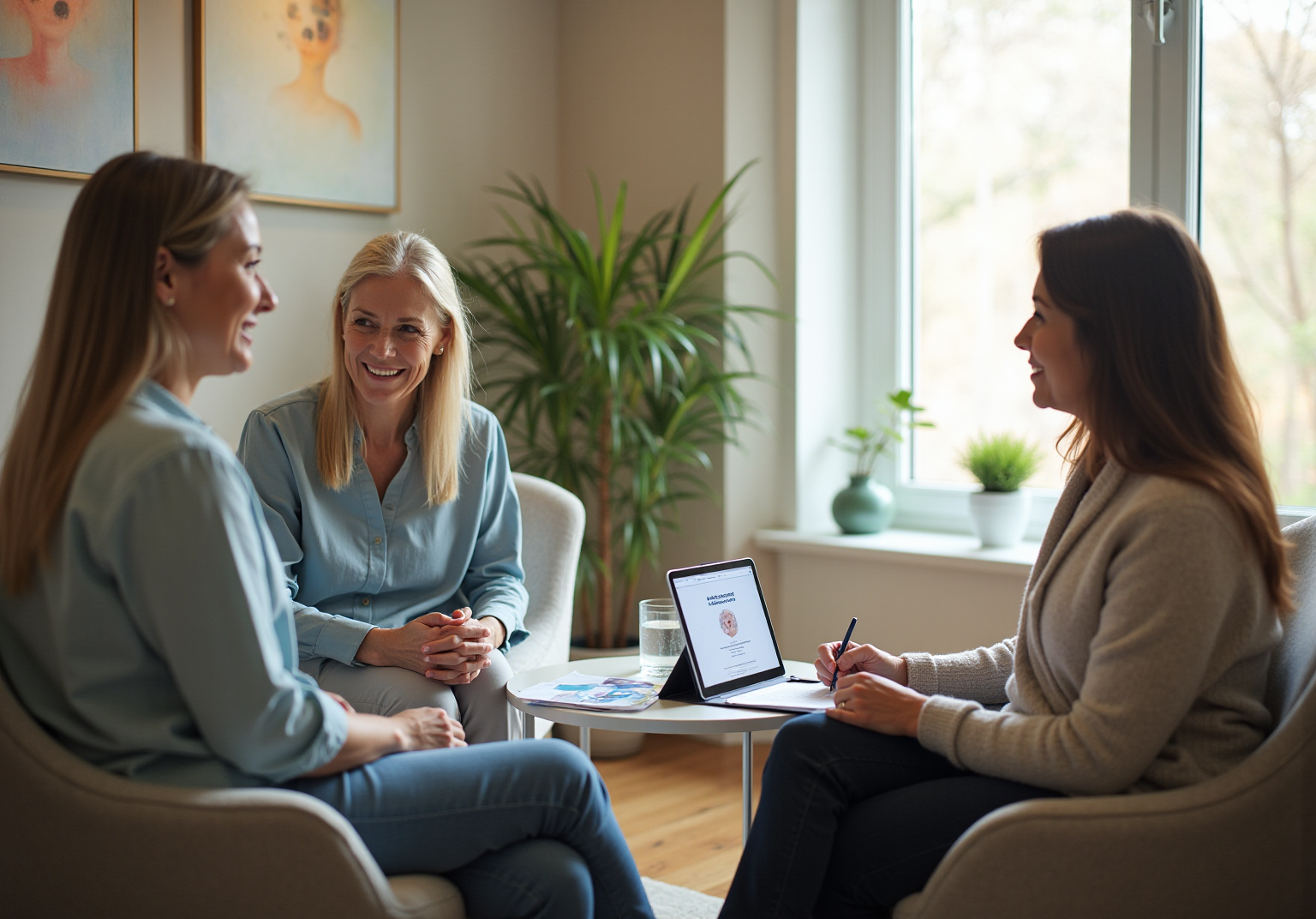 Photo of a hormonal therapy consultation